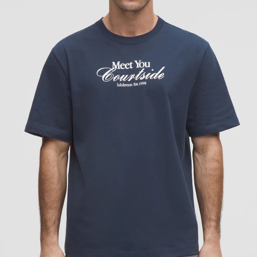 NWOT Heavyweight Cotton Jersey T-Shirt *Tennis Club (Club Blue)